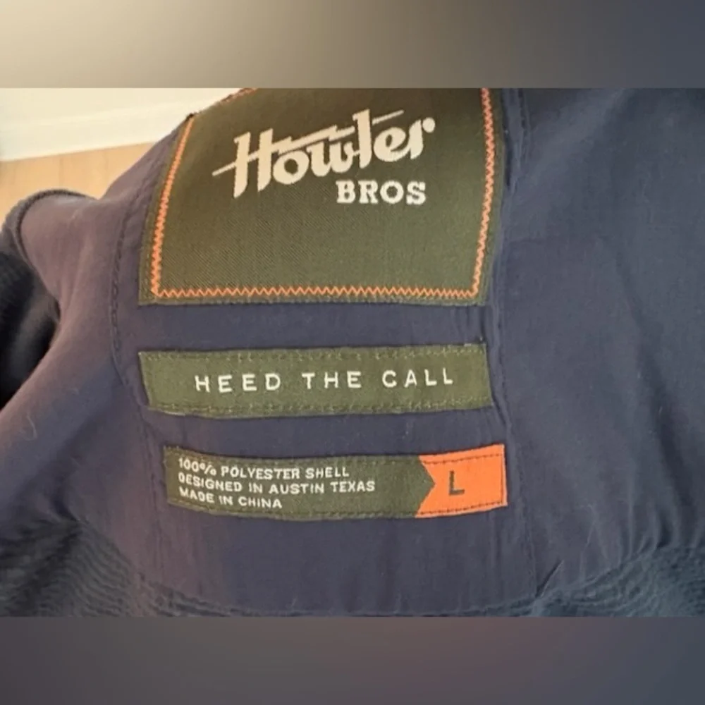 Howler Brothers Dark Blue Thermal Snap Shirt Jacket - Picture 7 of 10